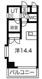 ヴェルシェーヌ桜橋 ワンルームの間取図画像