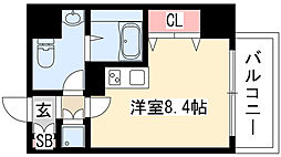 プリヴィアーレ金山 ワンルームの間取図画像