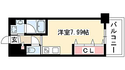 エスポアール泉 ワンルームの間取図画像