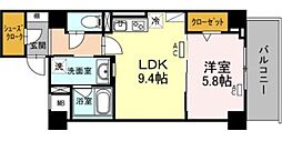 レジデンス丸の内七間町 1LDKの間取図画像