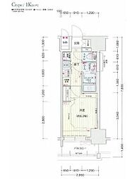 プレサンスNAGOYAシティオ 1Kの間取図画像