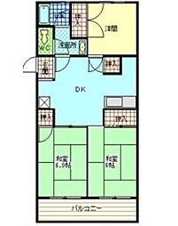 第1オーシャンビル 3DKの間取図画像