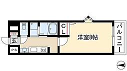 S-FORT上社 1Kの間取図画像