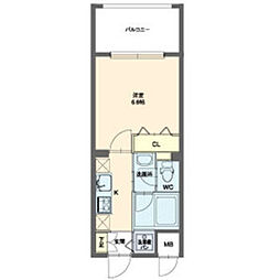 東桜コート 1Kの間取図画像