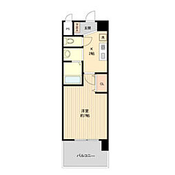 パークフラッツ金山 1Kの間取図画像