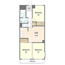 BeverlyHills,藤ヶ丘 3LDKの間取図画像