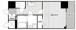エスリード名古屋STATIONWEST 1Kの間取図画像