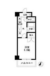 メゾンキムラ2 1Kの間取図画像