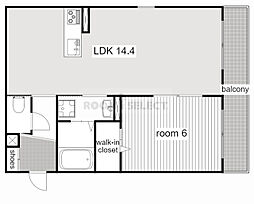 コンテッサ名駅 1LDKの間取図画像