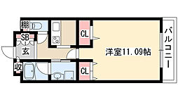 グラン・アベニュー白川公園 1Kの間取図画像