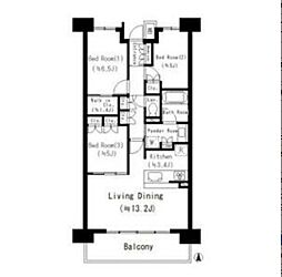 パークホームズ上小田井コンフォートウィル 3LDKの間取図画像