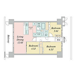 ラフィシア上前津 3LDKの間取図画像