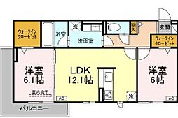 ジョイハイツ 2LDKの間取図画像