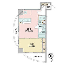 さくらHillsRiverSideEAST 1LDKの間取図画像