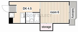 CASANOAH名東 1DKの間取図画像