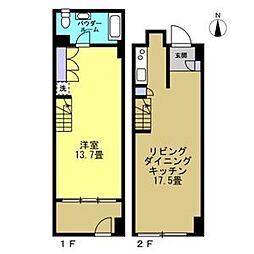 FLATSGAZERY 1LDKの間取図画像