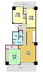 ウェルフォート幸川 3LDKの間取図画像