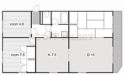 ロイヤル西崎 3LDKの間取図画像