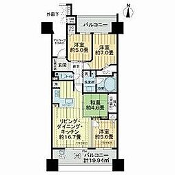 ライオンズ桜山レジデンス 4LDKの間取図画像