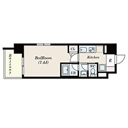 CITYSPIRE名古屋本陣 1Kの間取図画像
