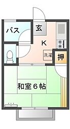 コーポサン・グリーン 1Kの間取図画像