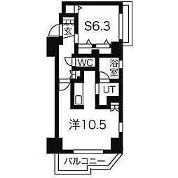 CASSIA車道 ワンルームの間取図画像
