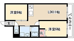 第3フクマルビル 2LDKの間取図画像