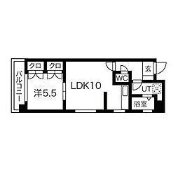 ゲストハウスレインボー伏見 1LDKの間取図画像