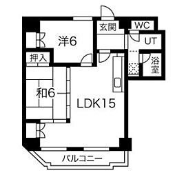 アーバンドエル御器所通 2LDKの間取図画像