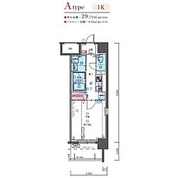 LIVCITY浅間町 1Kの間取図画像