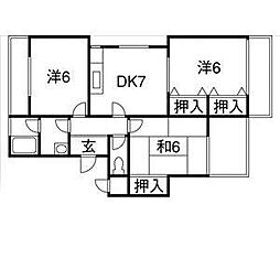 サンファミリア長久手1 3DKの間取図画像