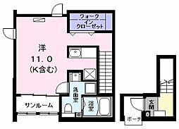 ブランメゾン ワンルームの間取図画像