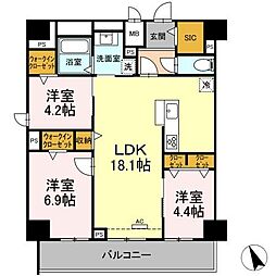 アーデルドルフ東山 3LDKの間取図画像