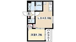 イーリス弥富通 1LDKの間取図画像