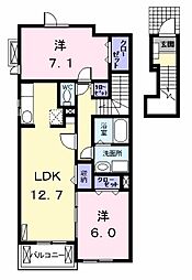 UH八剱町 2LDKの間取図画像