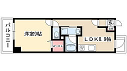 シャルール 1LDKの間取図画像