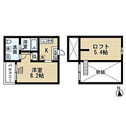 パークアベニュー露橋 ワンルームの間取図画像