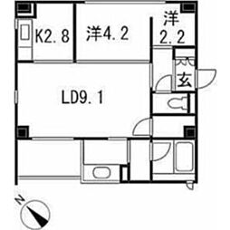 パークホームズ覚王山イースト 1LDKの間取図画像