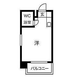 プリミエール鶴舞 ワンルームの間取図画像