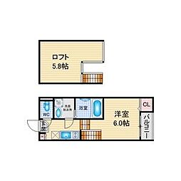 仮称)ハーモニーテラス上小田井一丁目 1SKの間取図画像