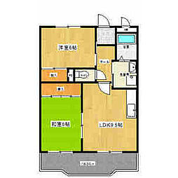イーストパレス 2LDKの間取図画像