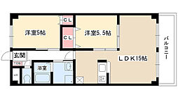 マーヴェラス 2LDKの間取図画像
