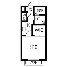 TuCasaKeiwa 1Kの間取図画像