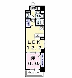 ヴェルデ八田 1LDKの間取図画像