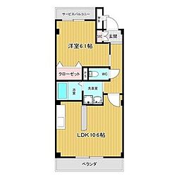 ラ・フォンテカーラ 1LDKの間取図画像