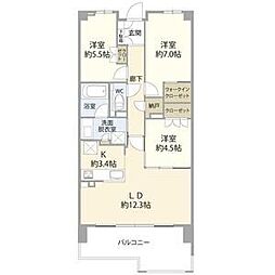 ForestOne八事清水ケ岡 3LDKの間取図画像