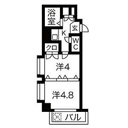 ラディアント3 2Kの間取図画像