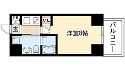 エステムプラザ名古屋・栄プレミアム 1Kの間取図画像