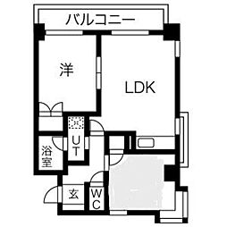 ARK21ビル 2LDKの間取図画像