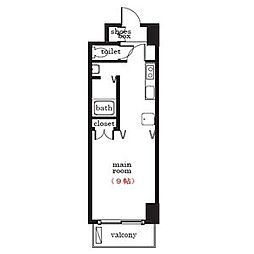 ラヴィアン名駅 1Kの間取図画像